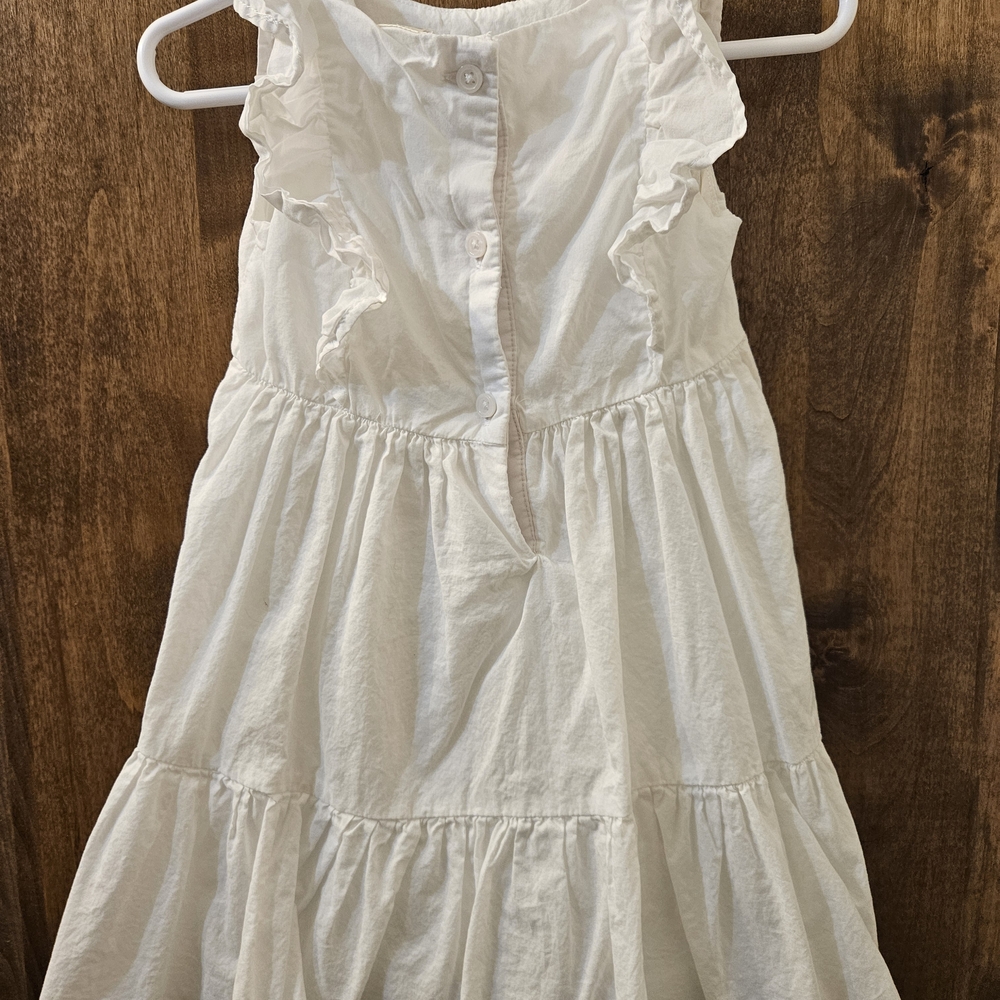 White Cotton Toddler Girls' Dress - Picture 2 of 3
